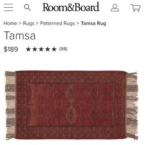 Room & Board Tamsa hand-woven rug 3x5 ft